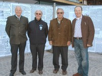 v.l. Elmar Walch (Alt-Skischulleiter), Hubert Schwärzler, TR DI Michi Manhart und Max Weissengruber (Skischulleiter Oberlech)